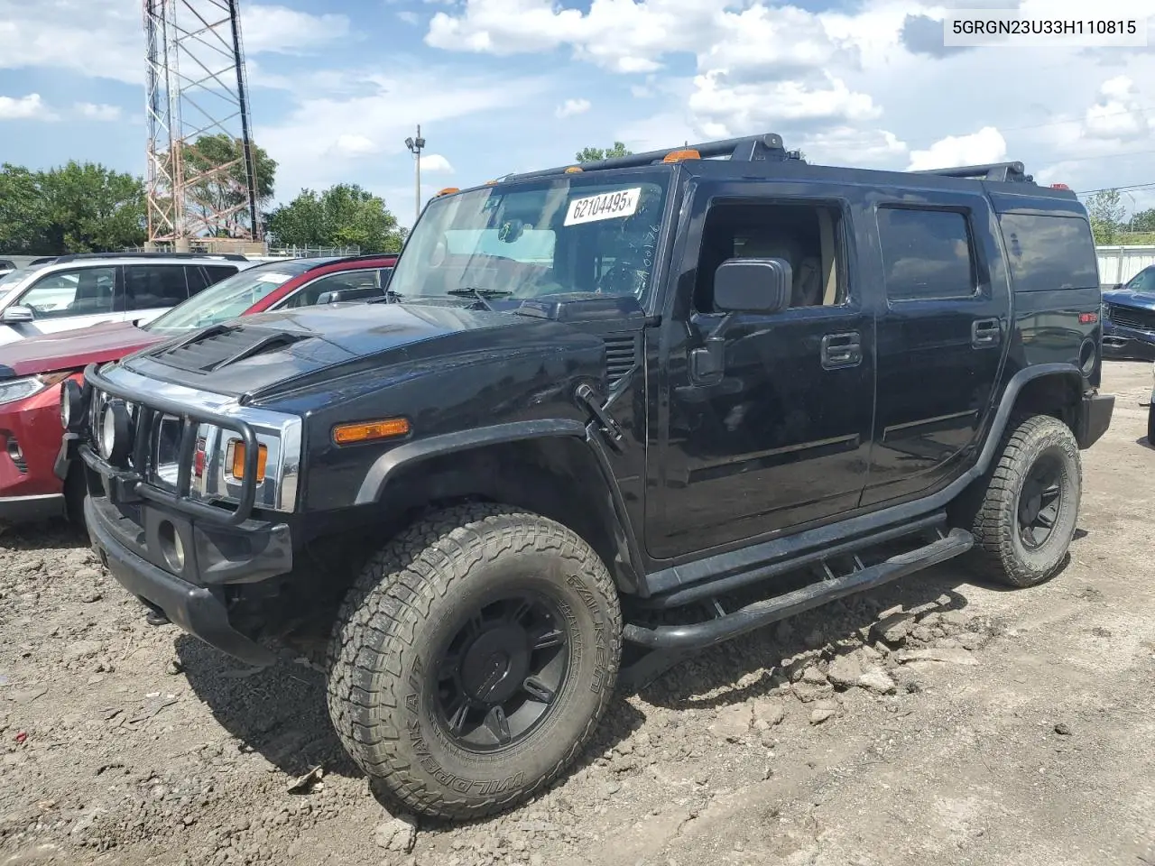 2003 Hummer H2 VIN: 5GRGN23U33H110815 Lot: 62104495