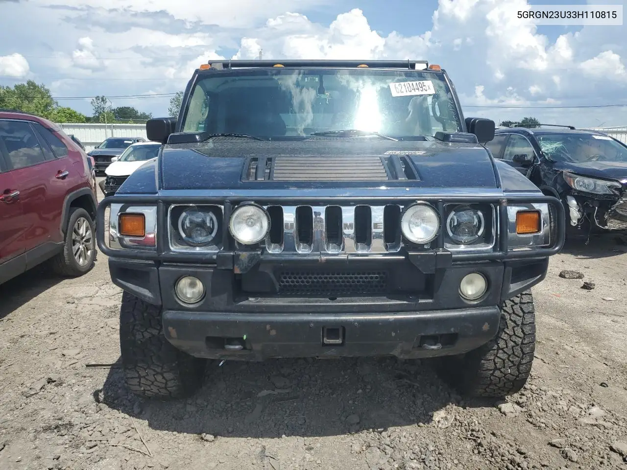 2003 Hummer H2 VIN: 5GRGN23U33H110815 Lot: 62104495