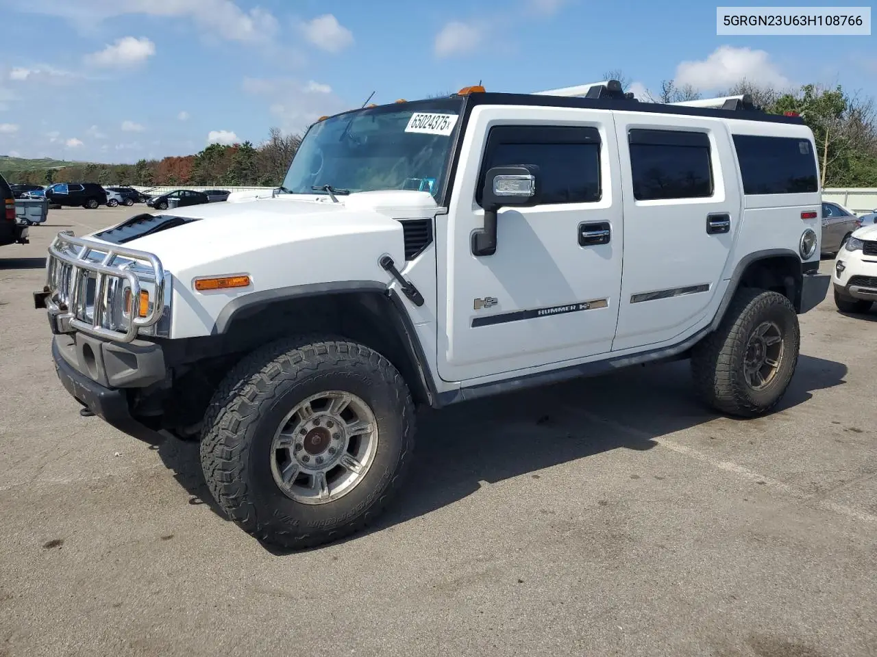 2003 Hummer H2 VIN: 5GRGN23U63H108766 Lot: 65024375