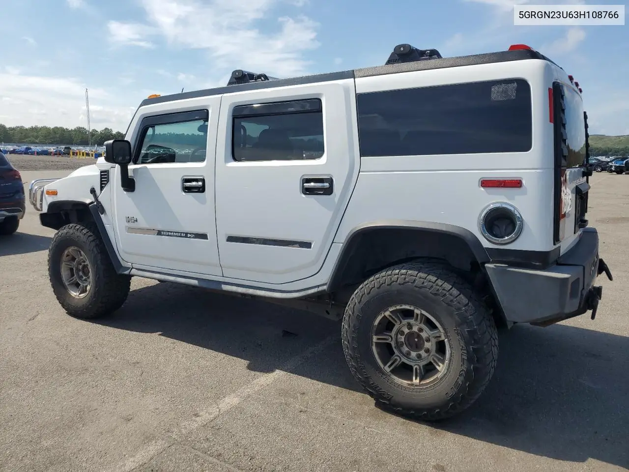 2003 Hummer H2 VIN: 5GRGN23U63H108766 Lot: 65024375