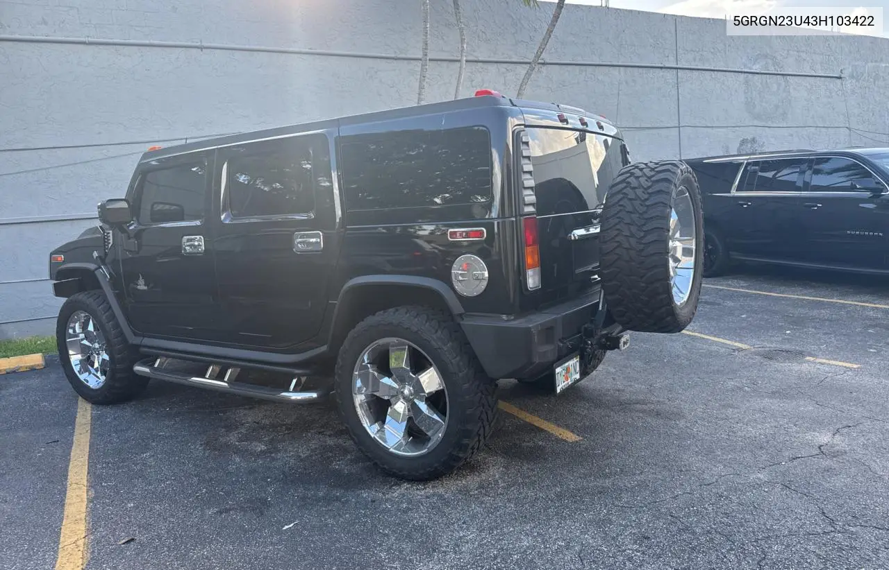 2003 Hummer H2 VIN: 5GRGN23U43H103422 Lot: 65474615
