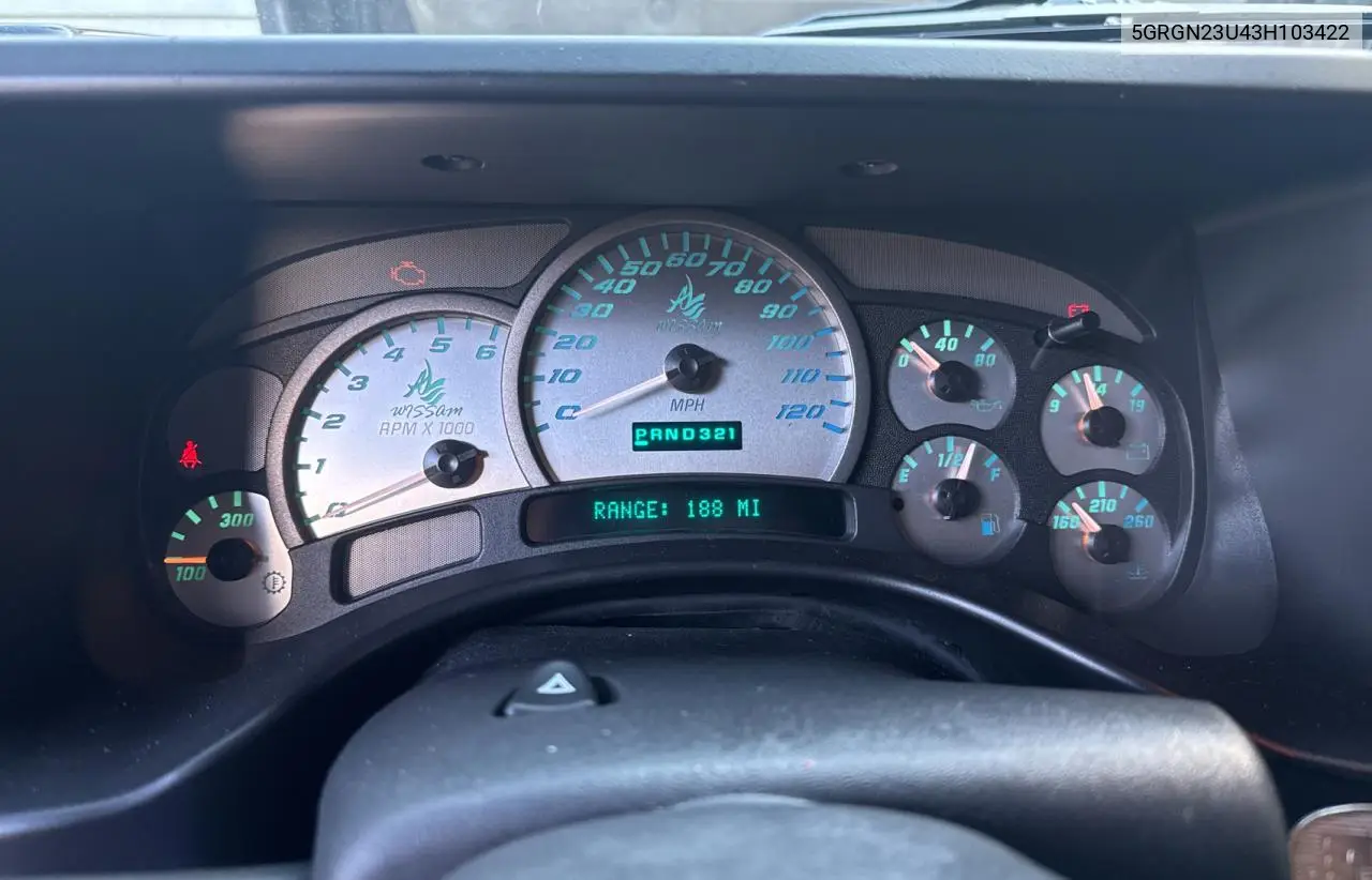 2003 Hummer H2 VIN: 5GRGN23U43H103422 Lot: 65474615