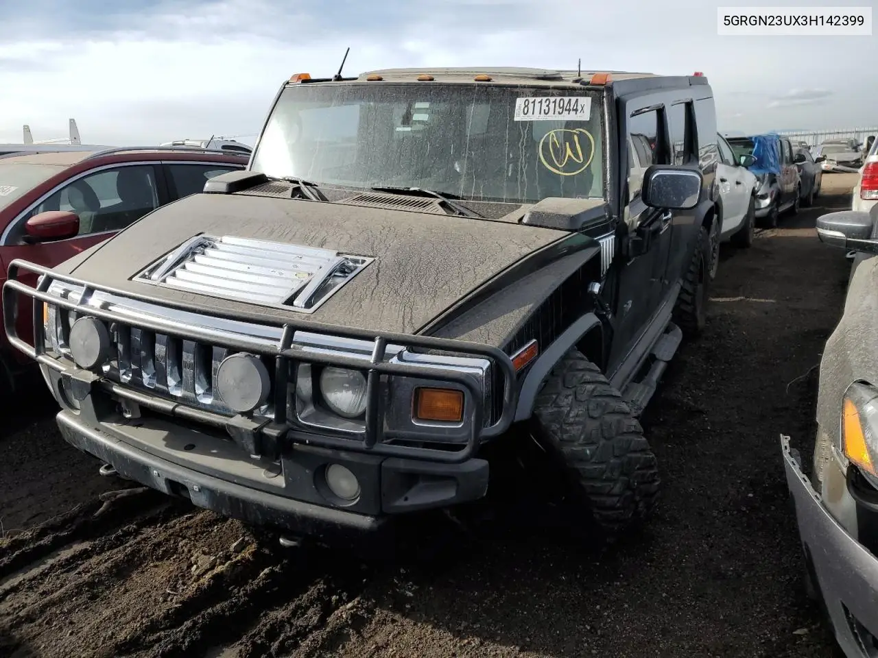 2003 Hummer H2 VIN: 5GRGN23UX3H142399 Lot: 81131944