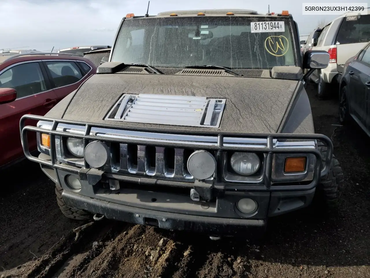 2003 Hummer H2 VIN: 5GRGN23UX3H142399 Lot: 81131944