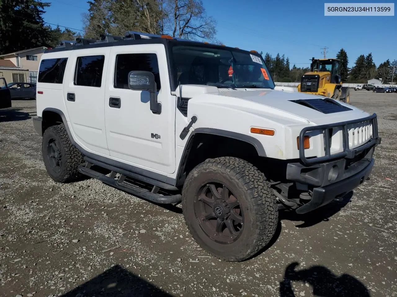 2004 Hummer H2 VIN: 5GRGN23U34H113599 Lot: 47187165
