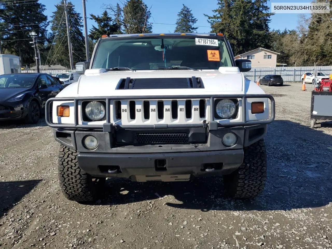 2004 Hummer H2 VIN: 5GRGN23U34H113599 Lot: 47187165