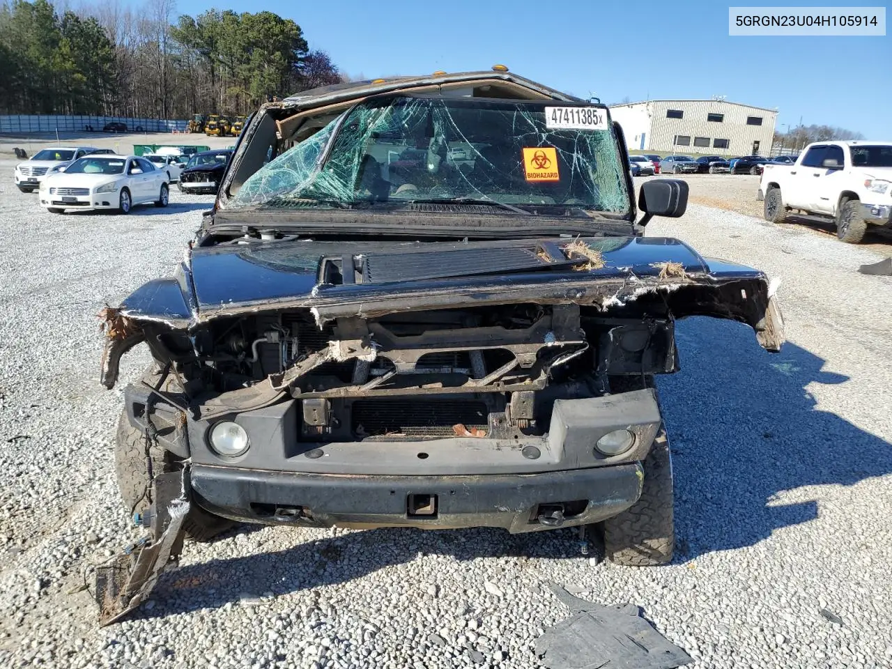 2004 Hummer H2 VIN: 5GRGN23U04H105914 Lot: 47411385