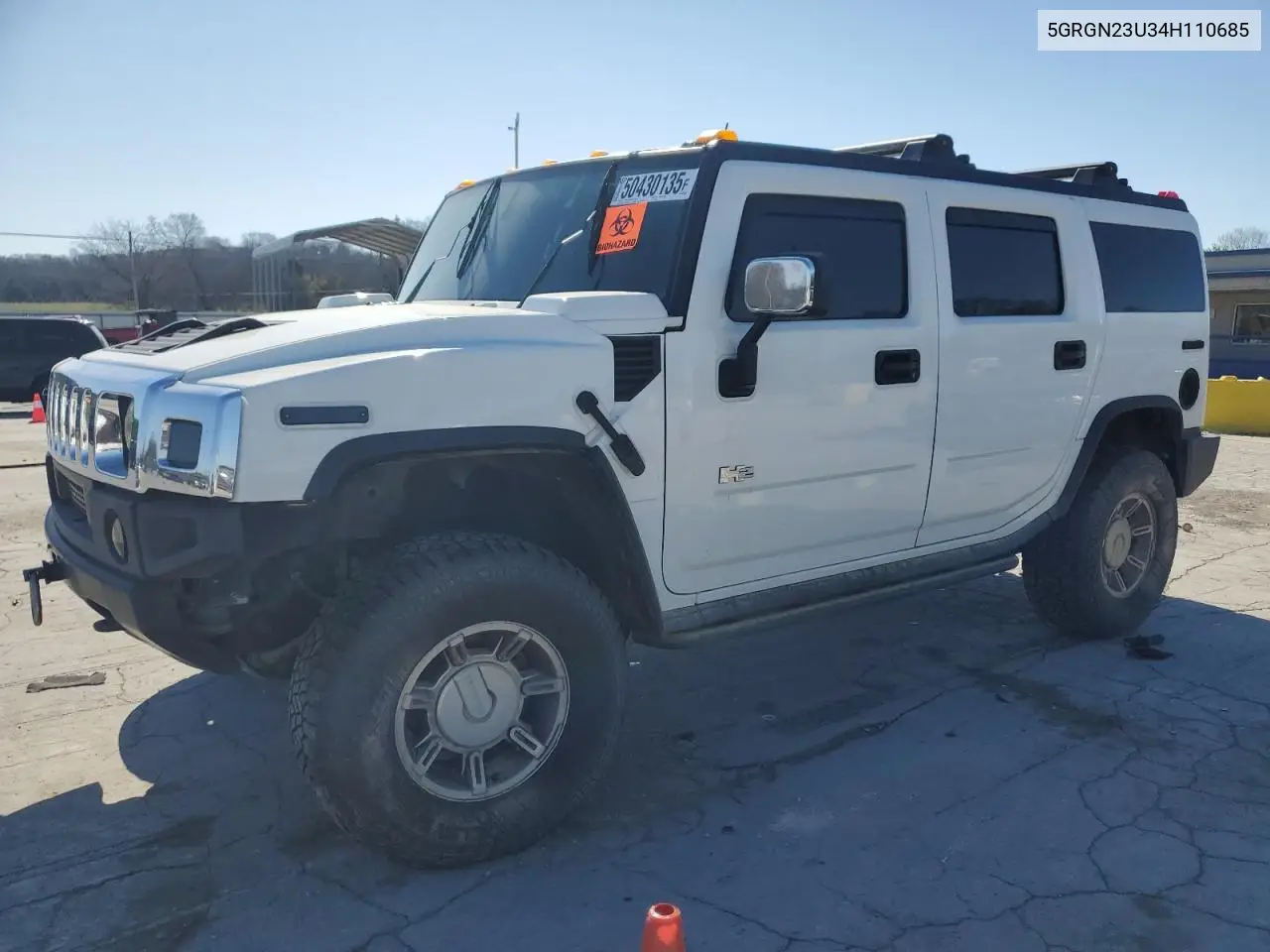 2004 Hummer H2 VIN: 5GRGN23U34H110685 Lot: 50430135