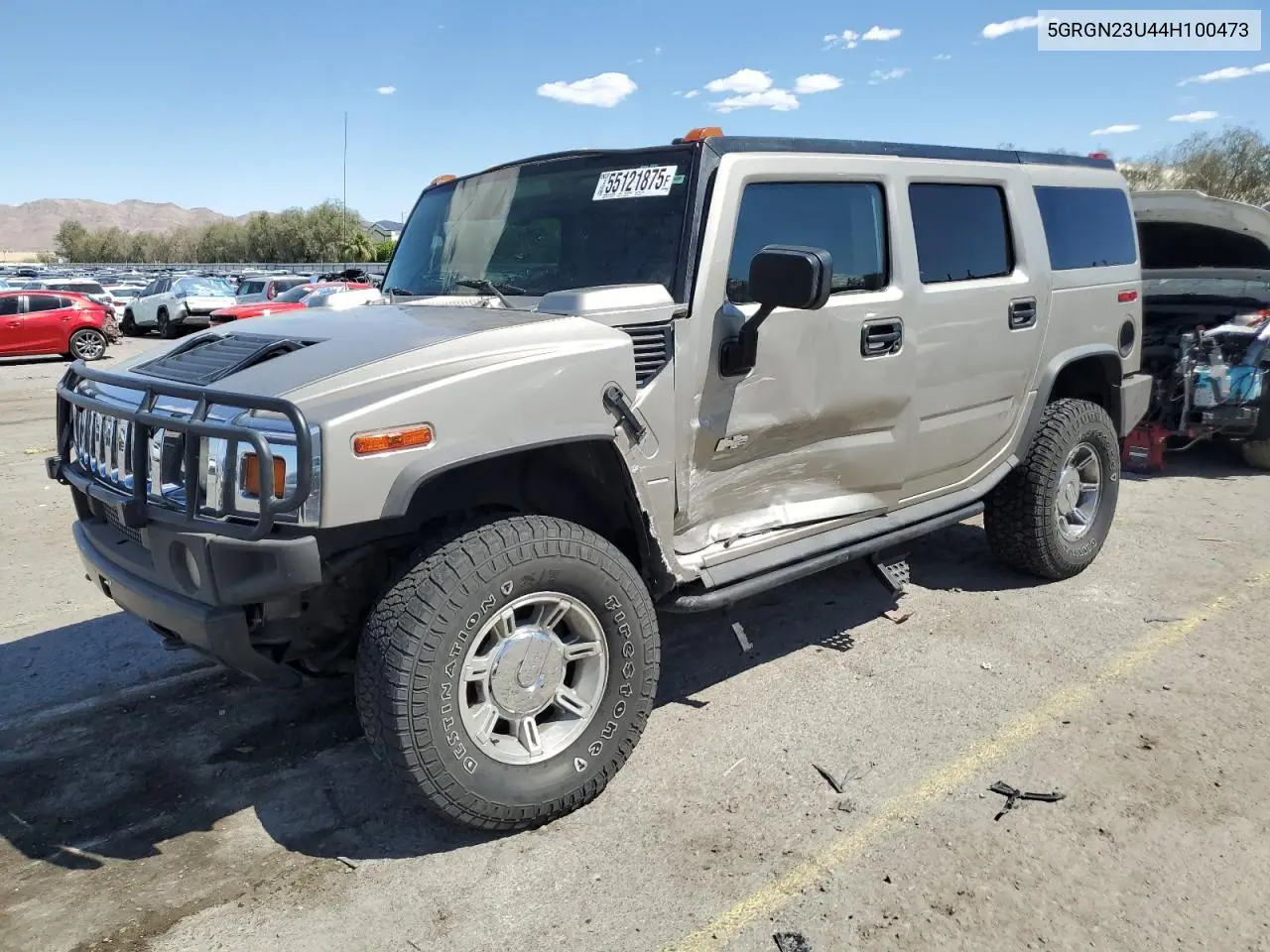 2004 Hummer H2 VIN: 5GRGN23U44H100473 Lot: 55121875