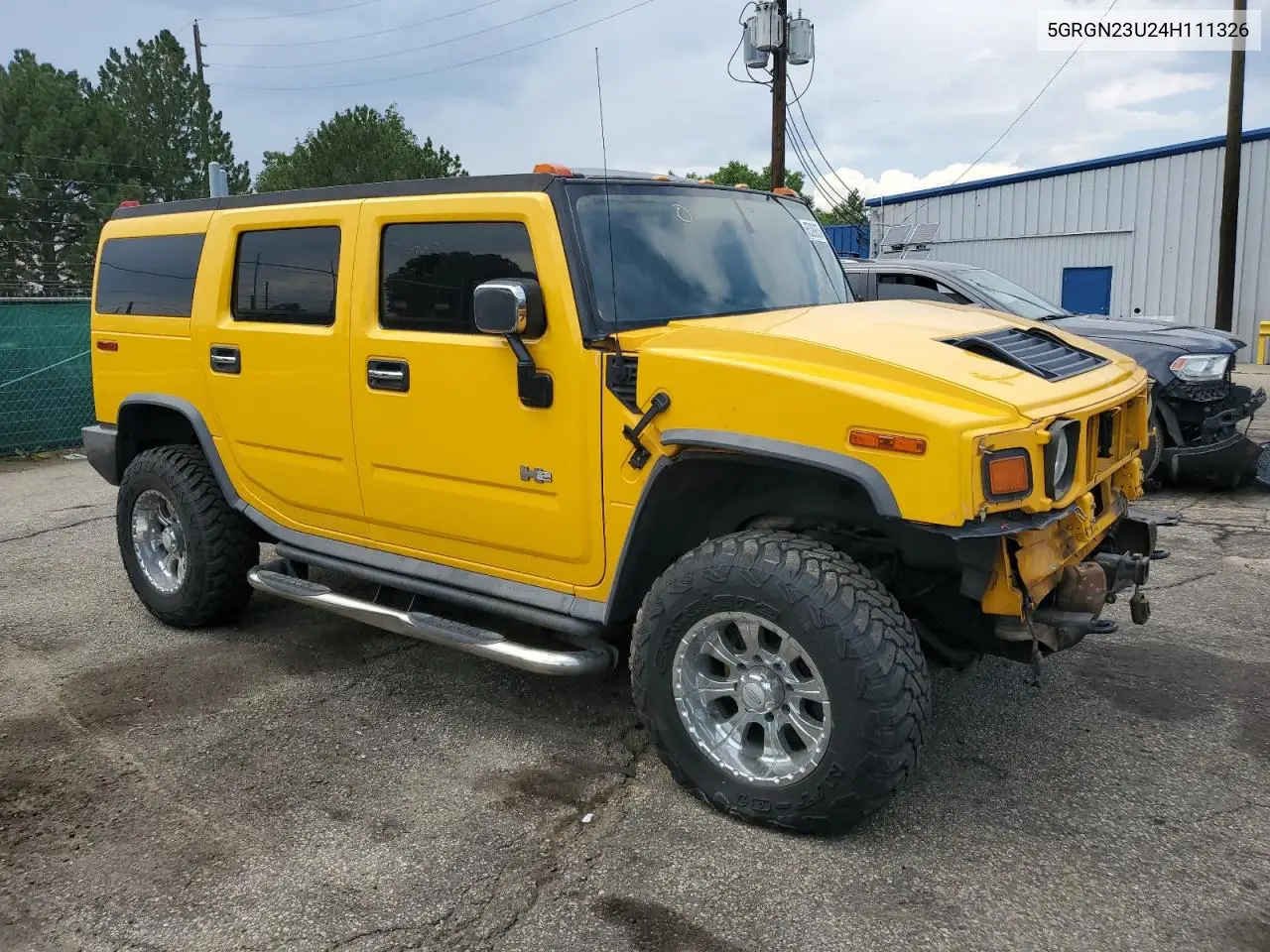 2004 Hummer H2 VIN: 5GRGN23U24H111326 Lot: 65399355