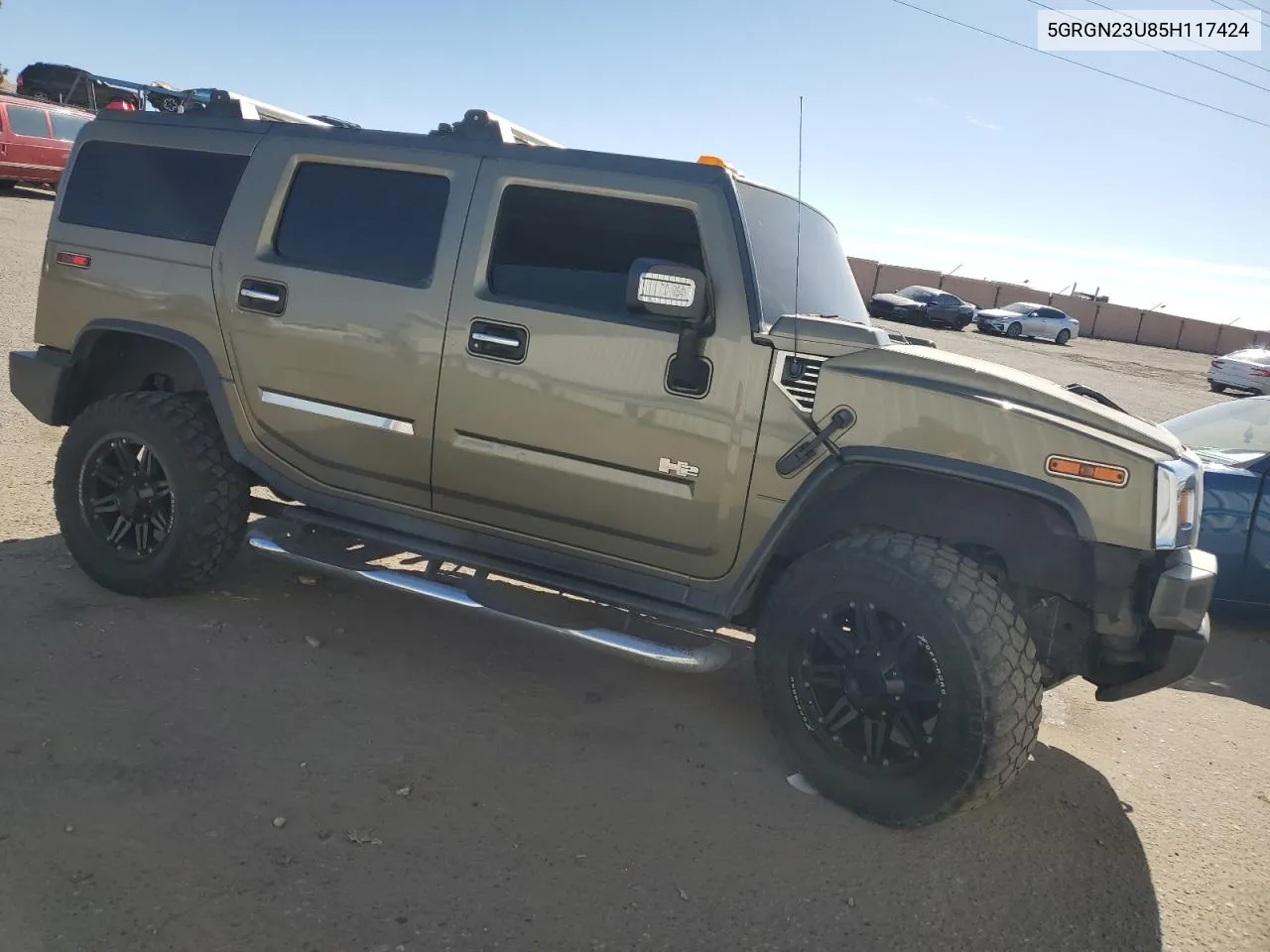 2005 Hummer H2 VIN: 5GRGN23U85H117424 Lot: 42545425