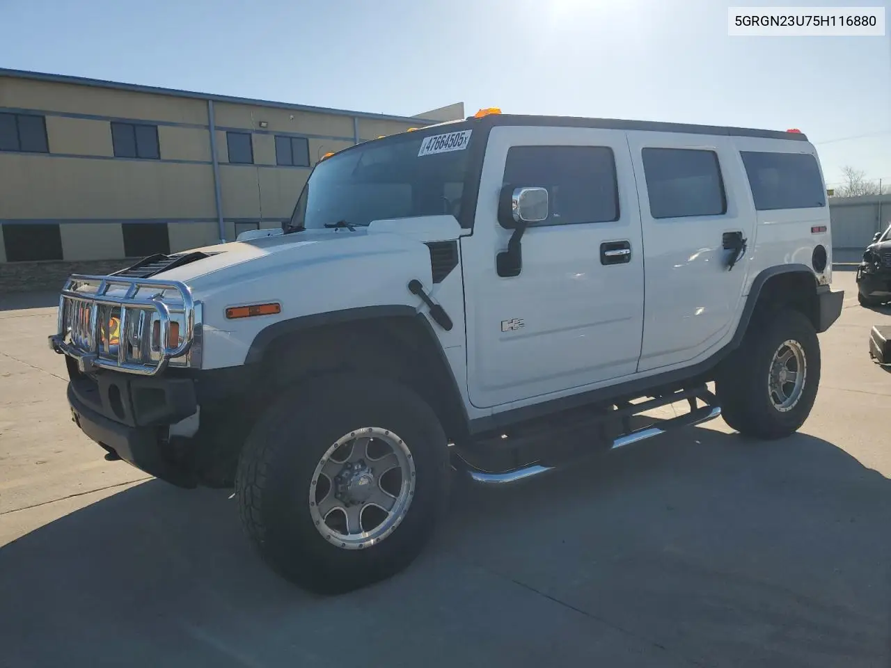 2005 Hummer H2 VIN: 5GRGN23U75H116880 Lot: 47664505