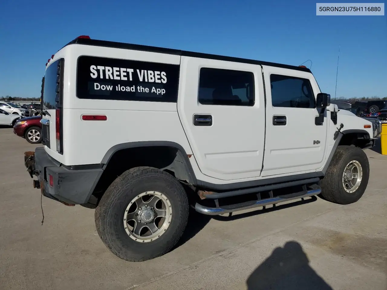 2005 Hummer H2 VIN: 5GRGN23U75H116880 Lot: 47664505