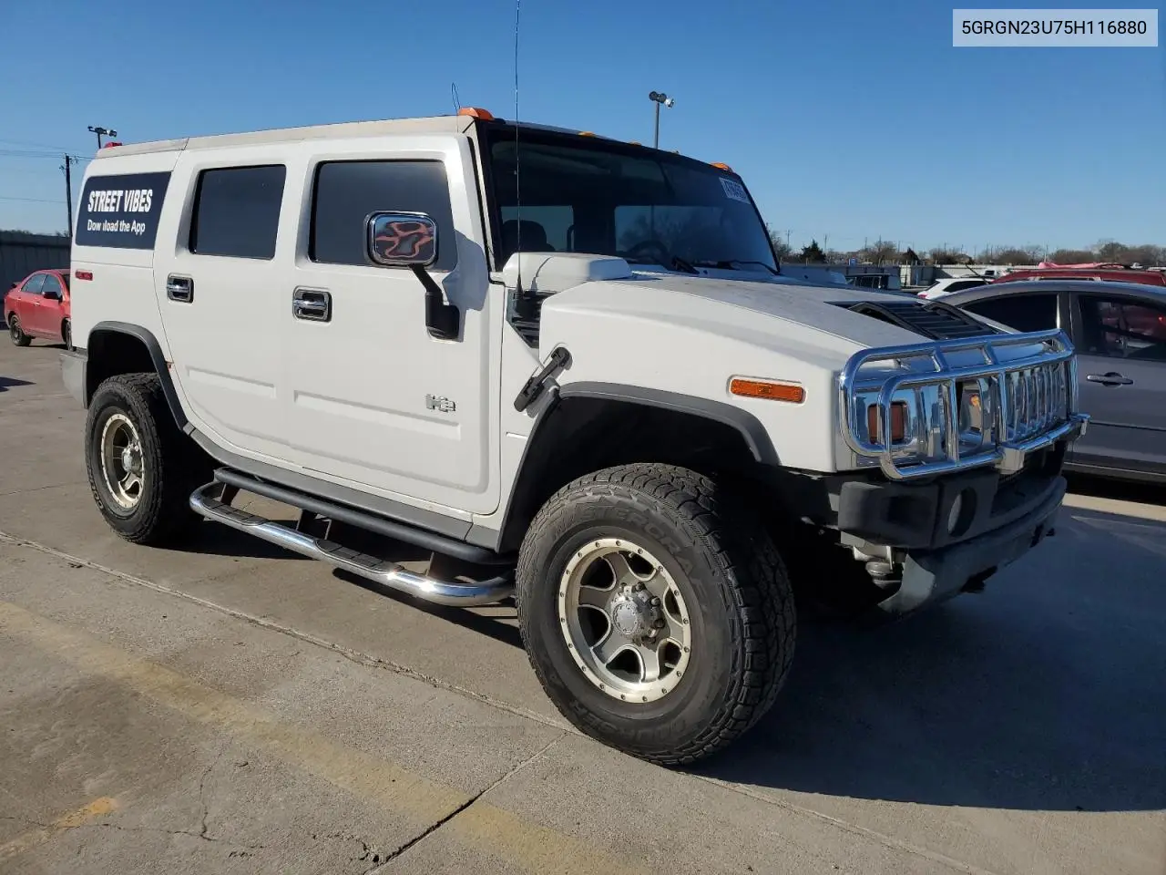 2005 Hummer H2 VIN: 5GRGN23U75H116880 Lot: 47664505
