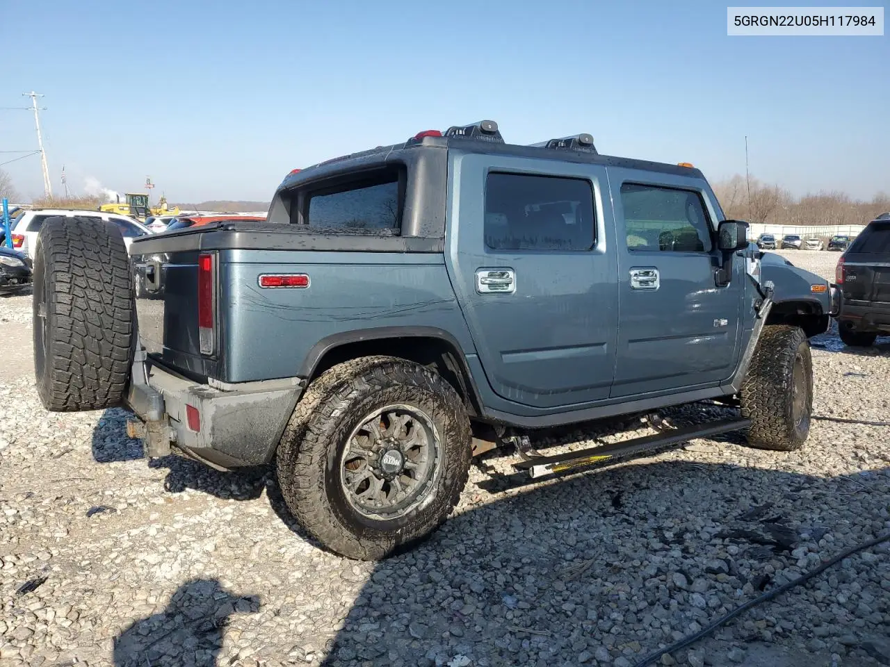 2005 Hummer H2 Sut VIN: 5GRGN22U05H117984 Lot: 52432685