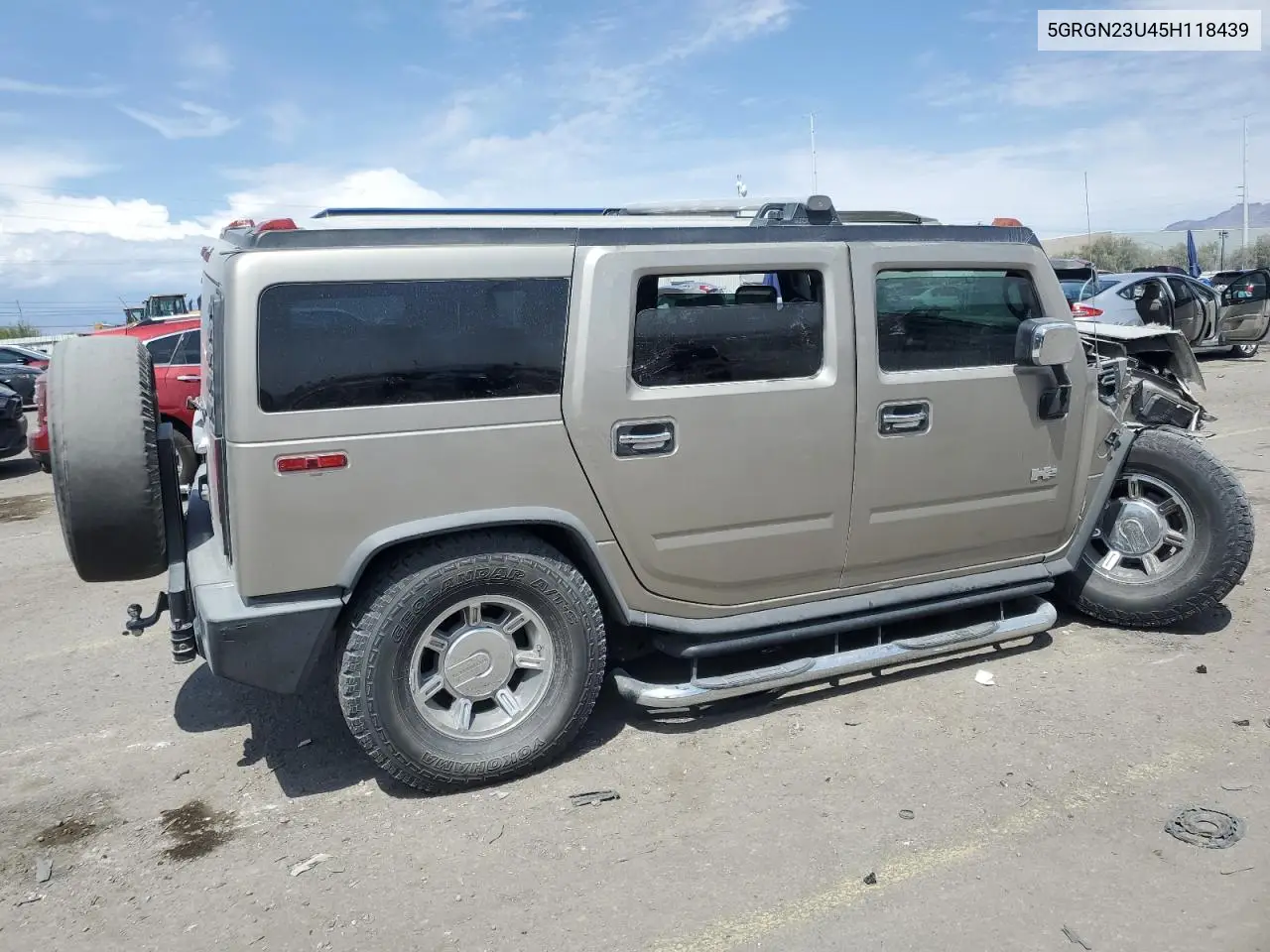 2005 Hummer H2 VIN: 5GRGN23U45H118439 Lot: 54339065