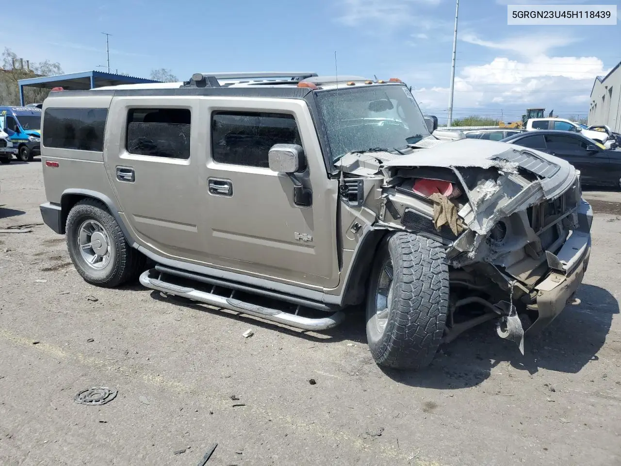 2005 Hummer H2 VIN: 5GRGN23U45H118439 Lot: 54339065