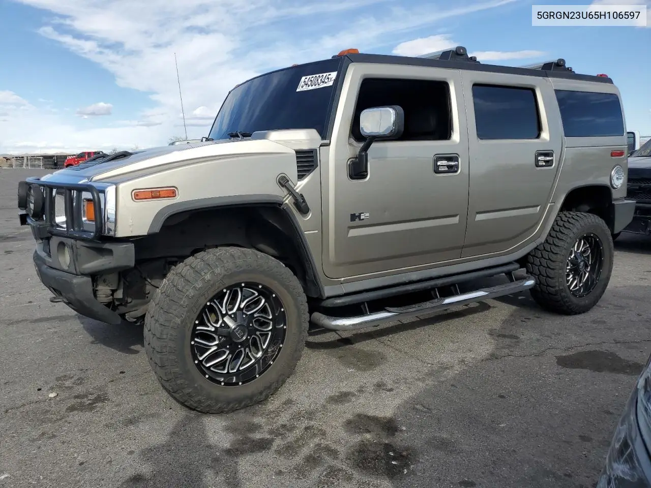 2005 Hummer H2 VIN: 5GRGN23U65H106597 Lot: 54508345