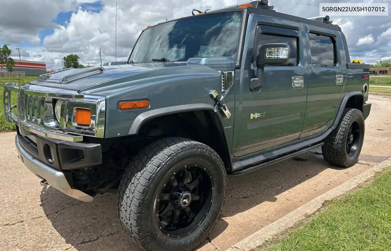 2005 Hummer H2 Sut VIN: 5GRGN22UX5H107012 Lot: 56375055