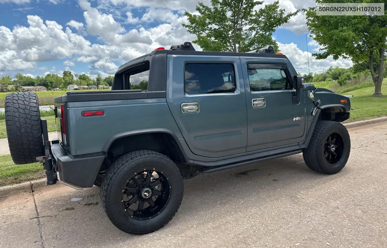 2005 Hummer H2 Sut VIN: 5GRGN22UX5H107012 Lot: 56375055