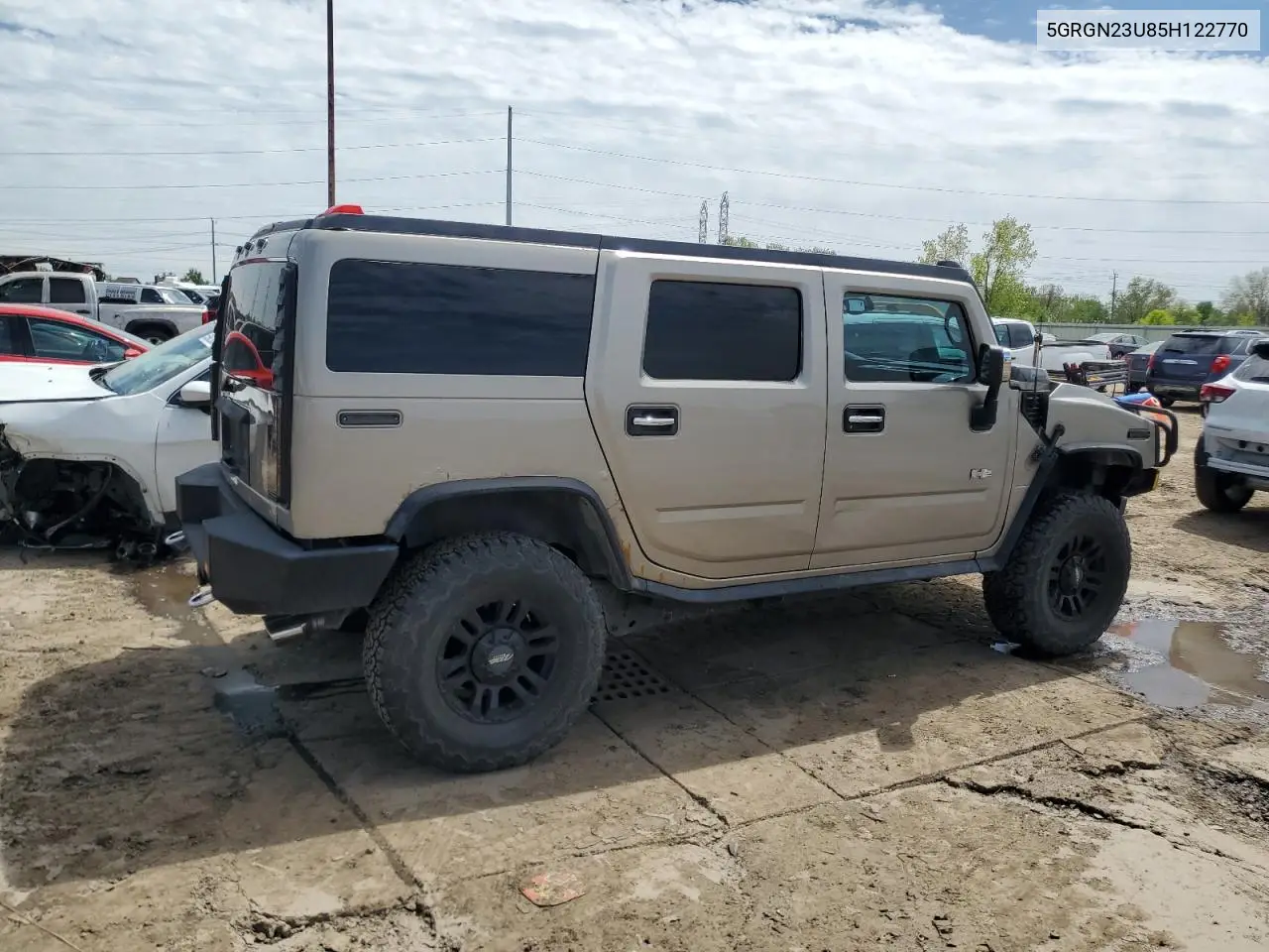 2005 Hummer H2 VIN: 5GRGN23U85H122770 Lot: 56427655