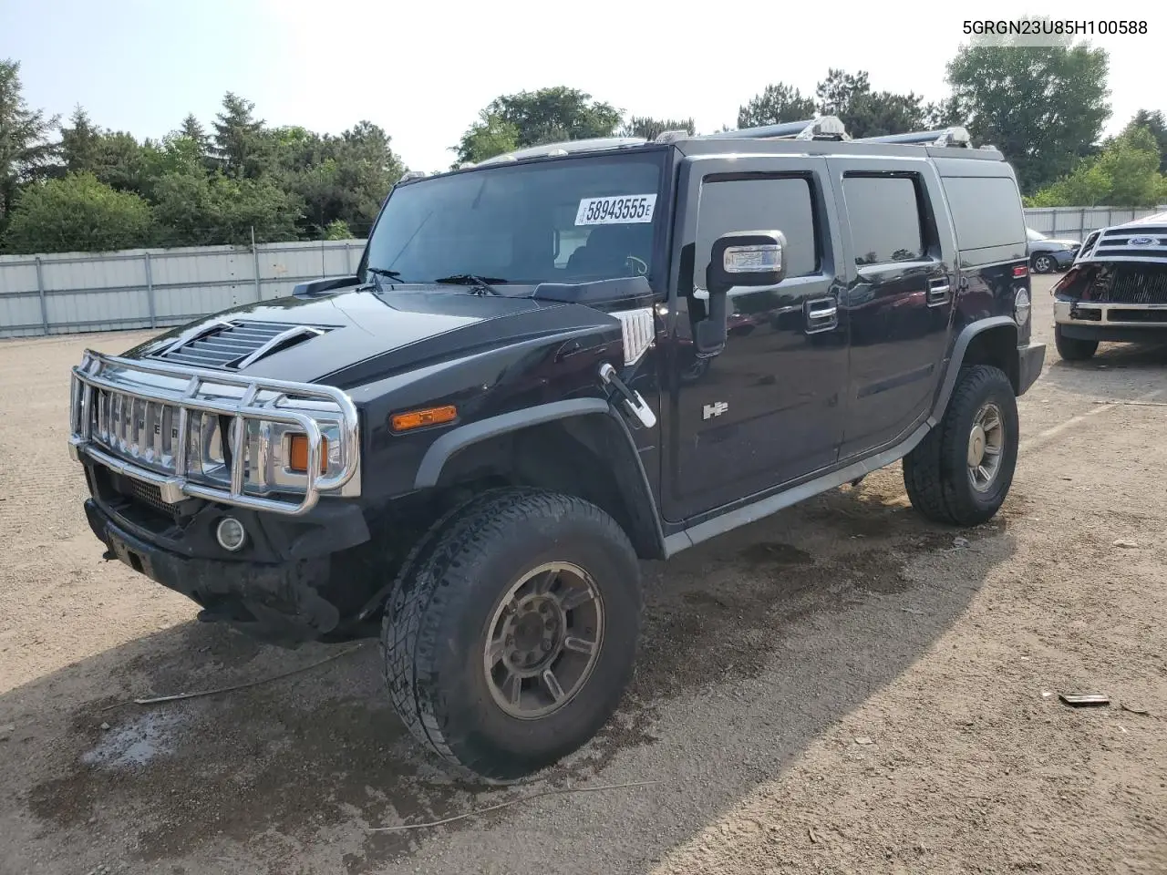 2005 Hummer H2 VIN: 5GRGN23U85H100588 Lot: 58943555