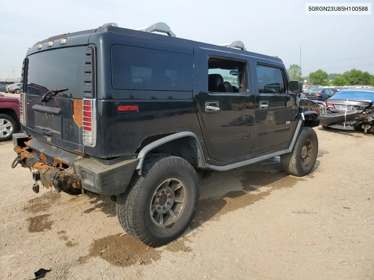 2005 Hummer H2 VIN: 5GRGN23U85H100588 Lot: 58943555