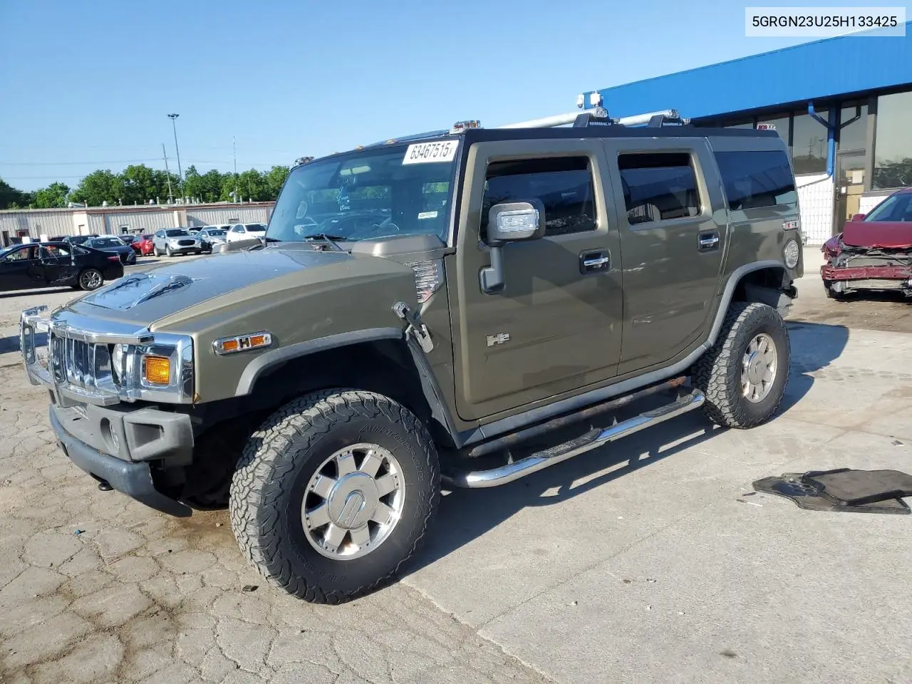 2005 Hummer H2 VIN: 5GRGN23U25H133425 Lot: 63467515