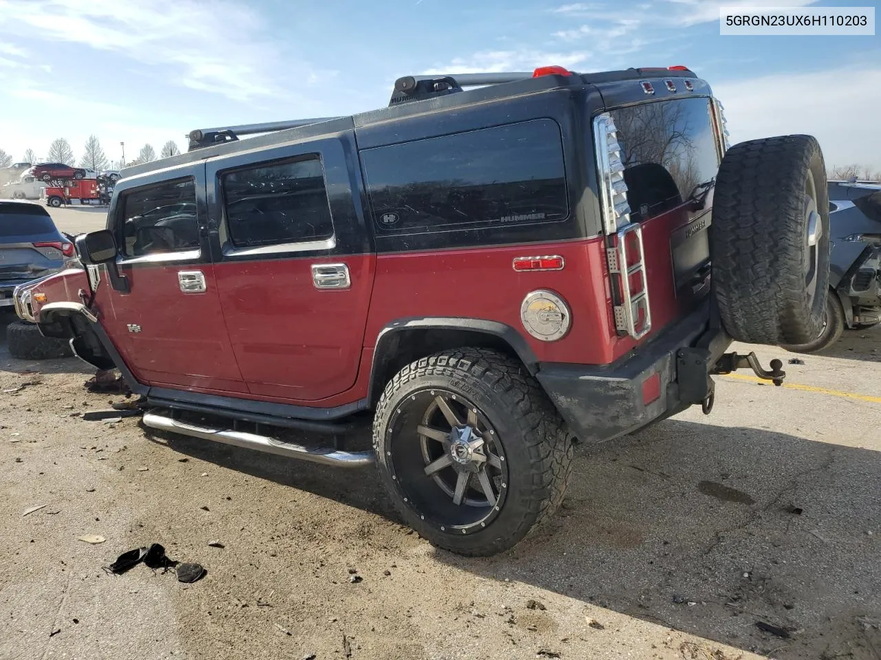 2006 Hummer H2 VIN: 5GRGN23UX6H110203 Lot: 43795195