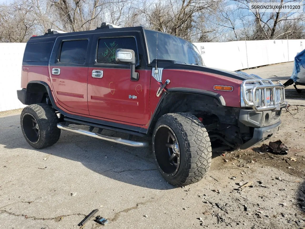 2006 Hummer H2 VIN: 5GRGN23UX6H110203 Lot: 43795195