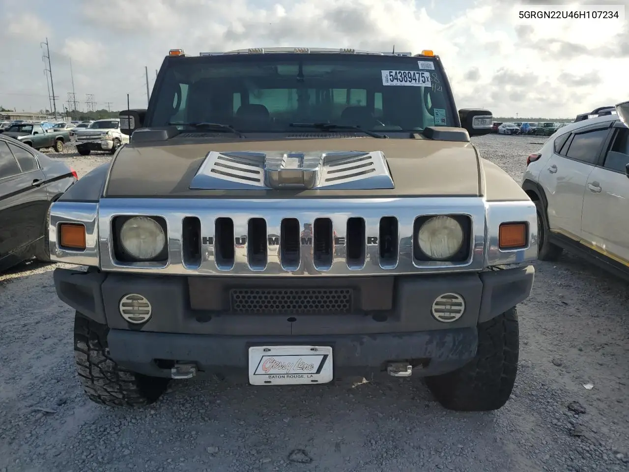 2006 Hummer H2 Sut VIN: 5GRGN22U46H107234 Lot: 54389475