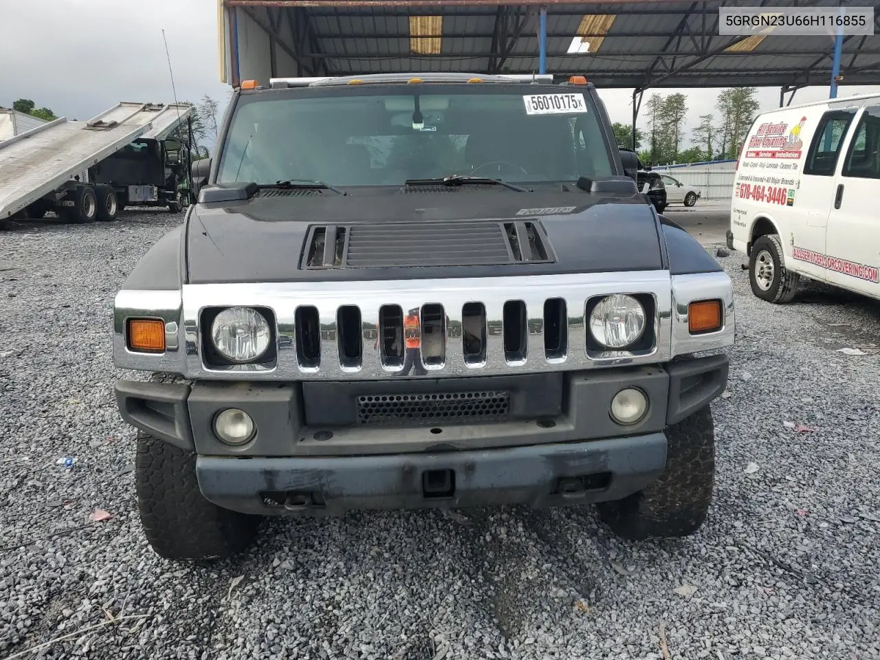 2006 Hummer H2 VIN: 5GRGN23U66H116855 Lot: 56010175