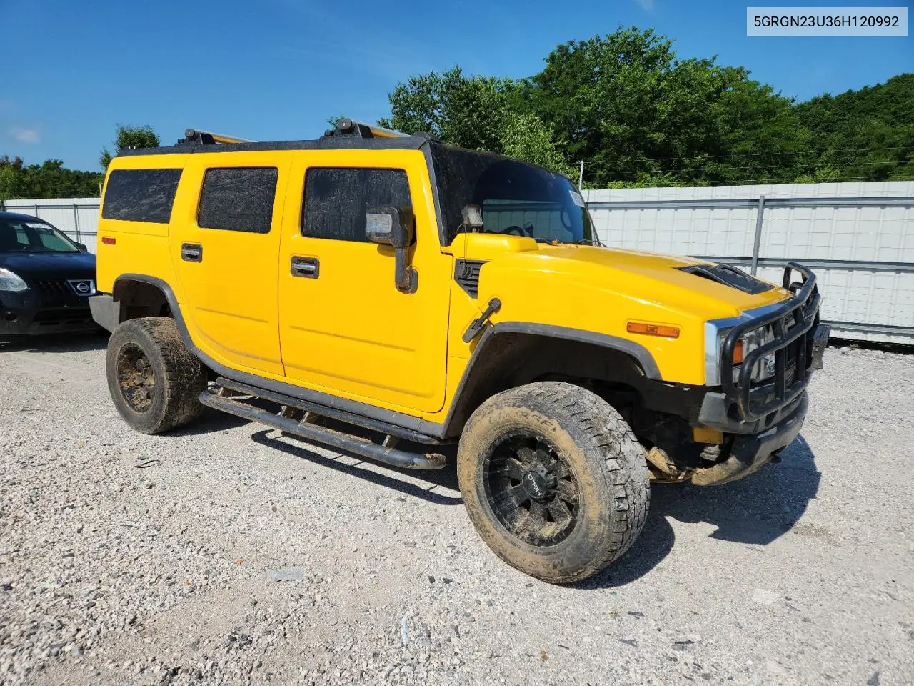 2006 Hummer H2 VIN: 5GRGN23U36H120992 Lot: 59982015