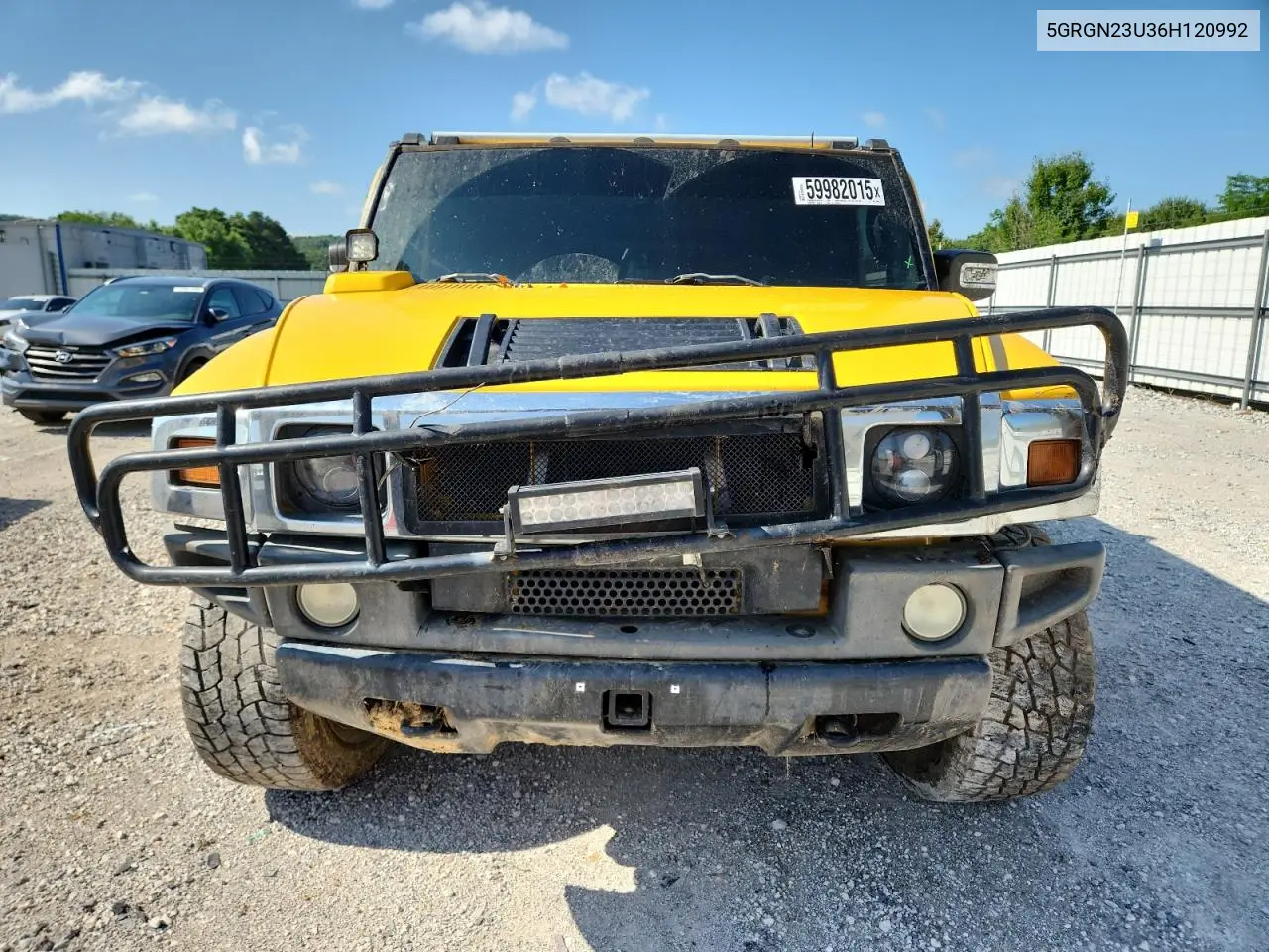 2006 Hummer H2 VIN: 5GRGN23U36H120992 Lot: 59982015