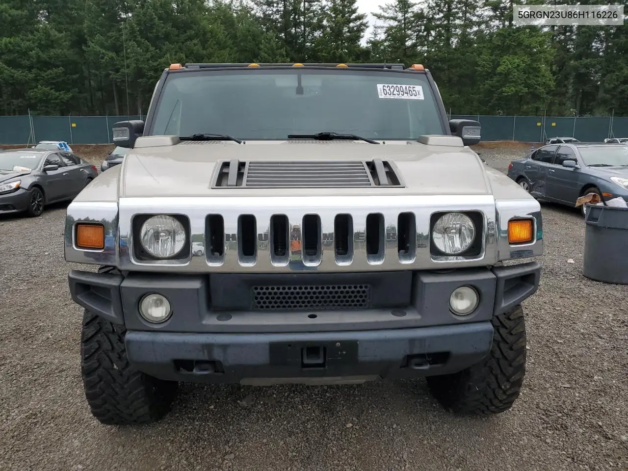 2006 Hummer H2 VIN: 5GRGN23U86H116226 Lot: 63299465