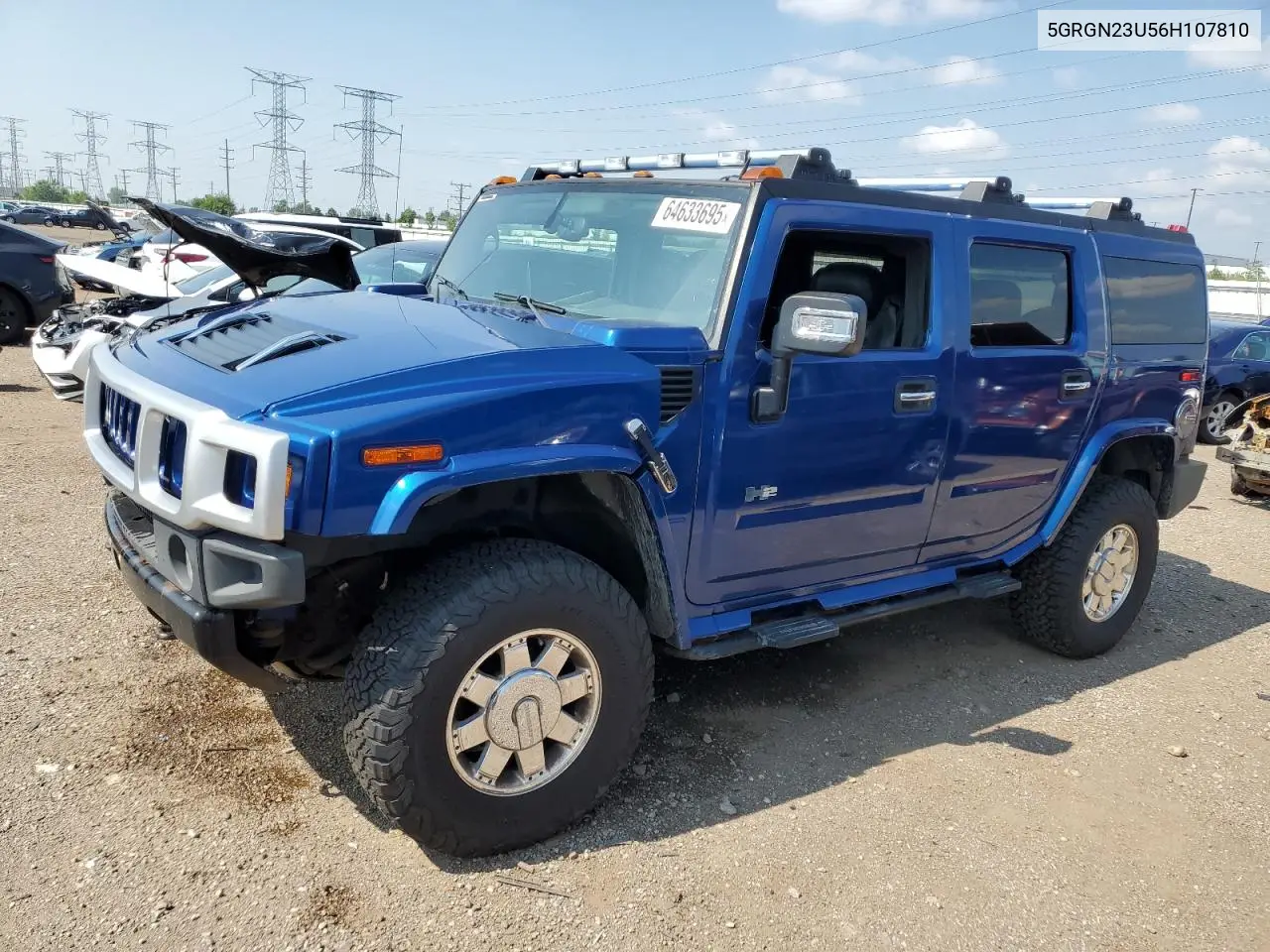 2006 Hummer H2 VIN: 5GRGN23U56H107810 Lot: 64633695