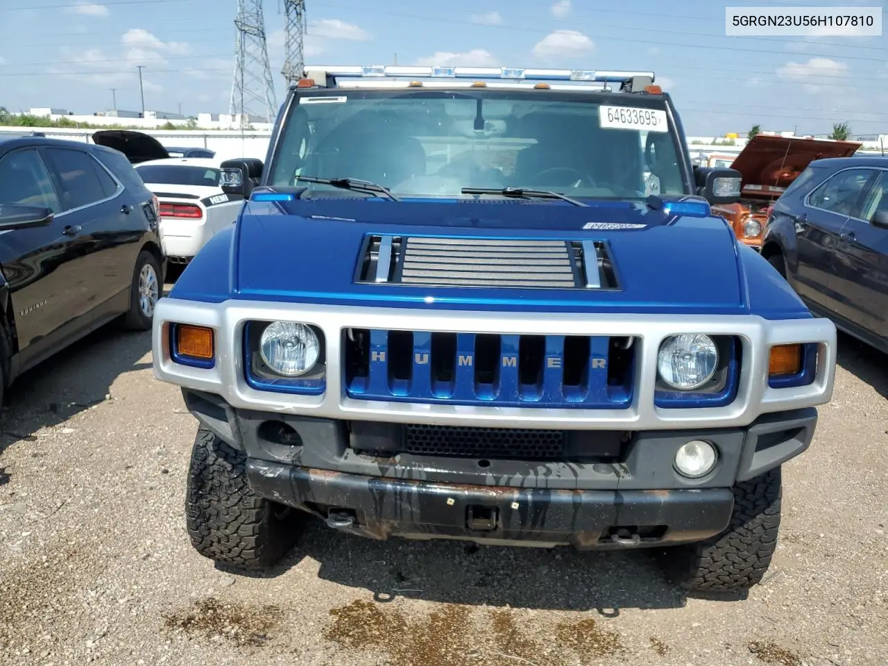 2006 Hummer H2 VIN: 5GRGN23U56H107810 Lot: 64633695