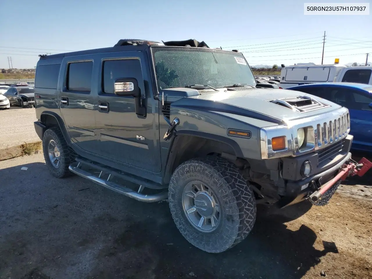 2007 Hummer H2 VIN: 5GRGN23U57H107937 Lot: 56220315