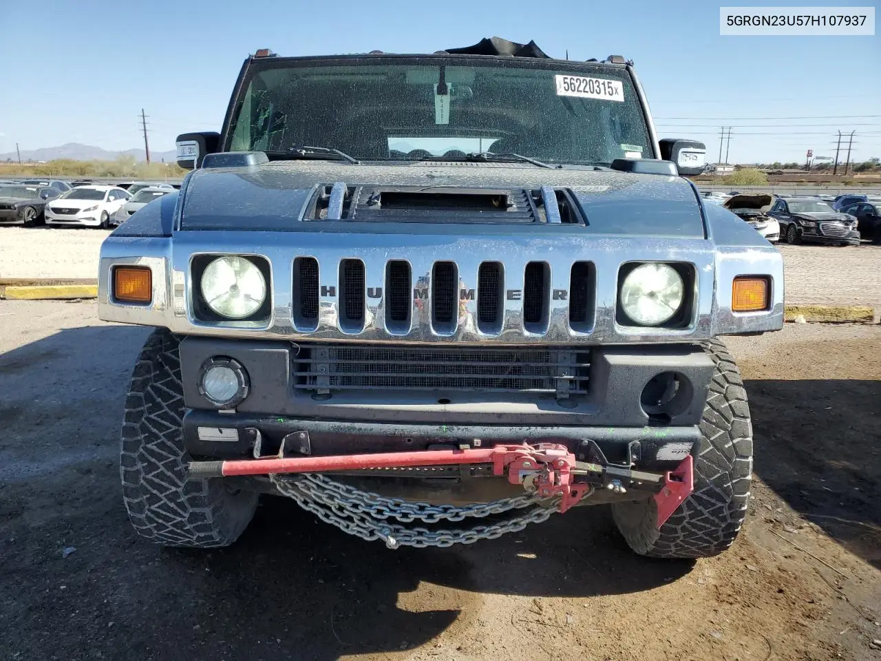 2007 Hummer H2 VIN: 5GRGN23U57H107937 Lot: 56220315