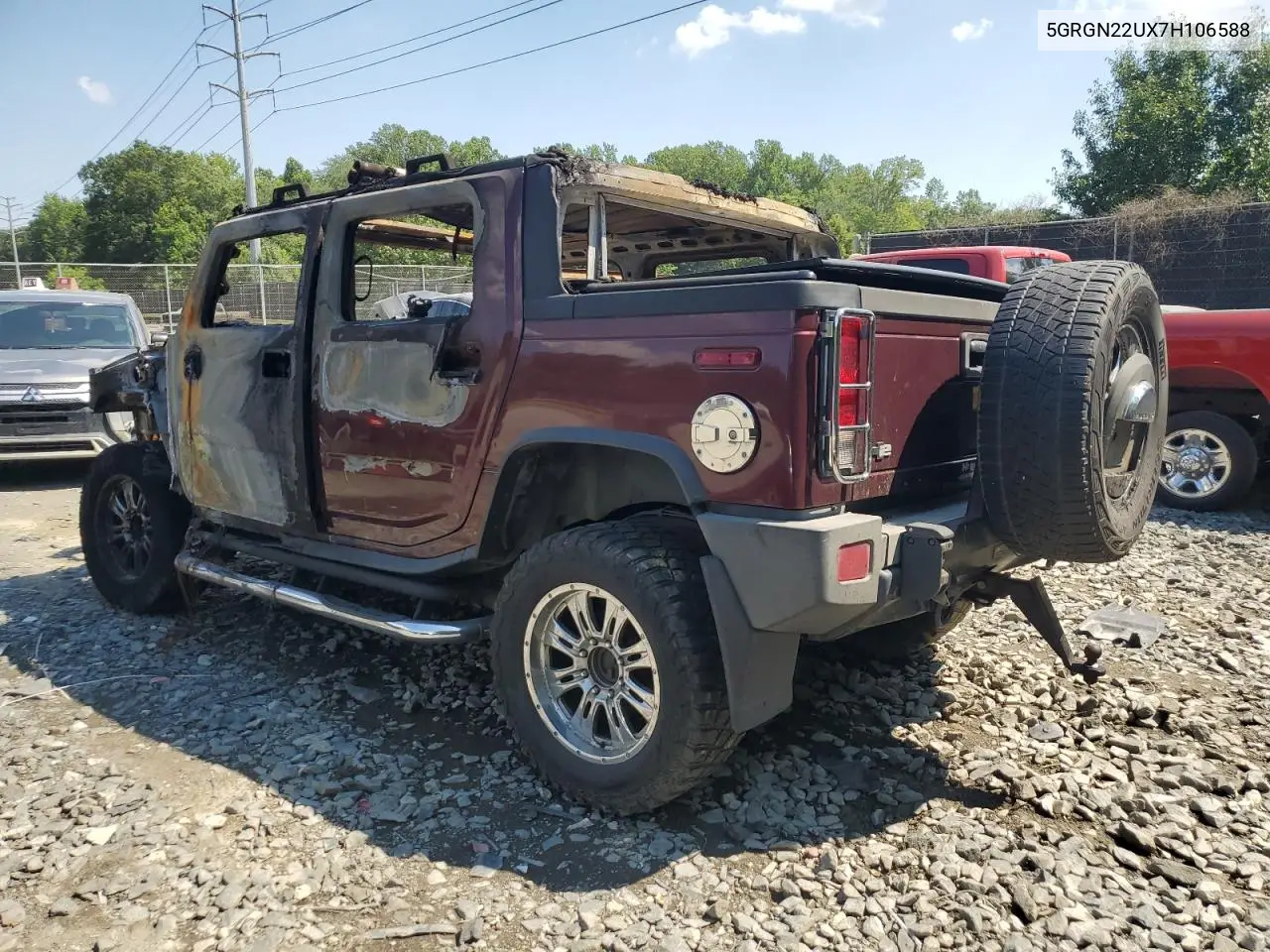 2007 Hummer H2 Sut VIN: 5GRGN22UX7H106588 Lot: 62956725