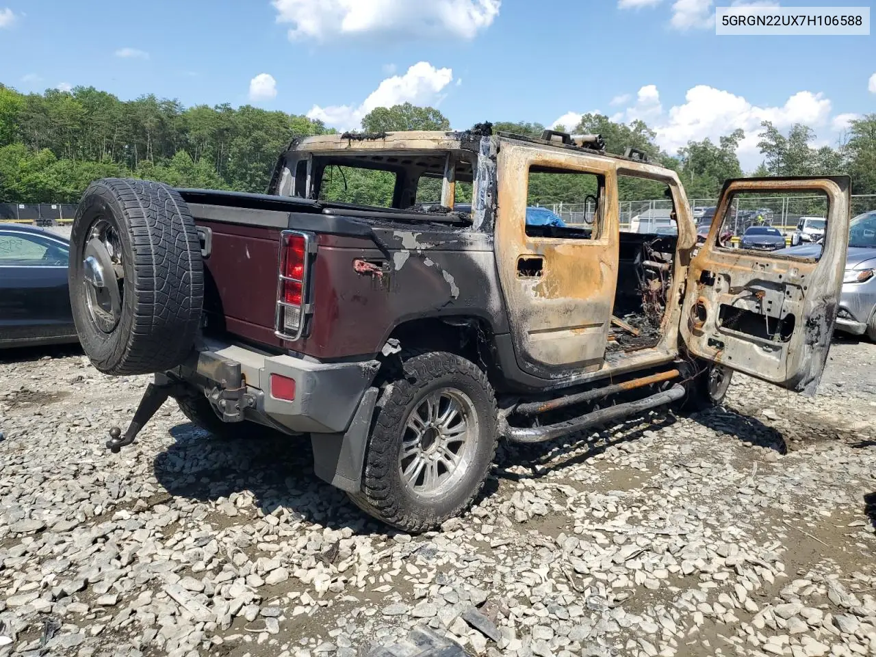 2007 Hummer H2 Sut VIN: 5GRGN22UX7H106588 Lot: 62956725