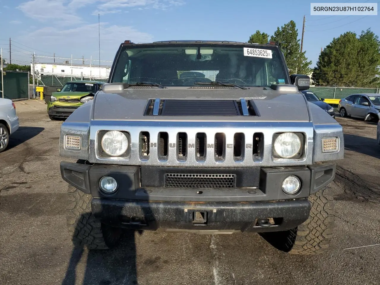 2007 Hummer H2 VIN: 5GRGN23U87H102764 Lot: 64853625