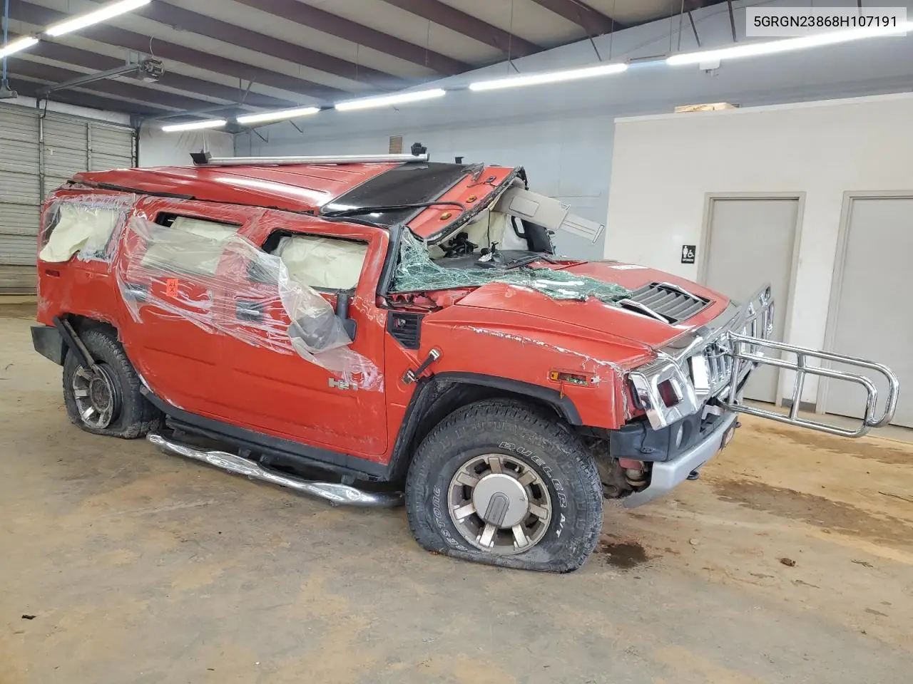 2008 Hummer H2 VIN: 5GRGN23868H107191 Lot: 55173255