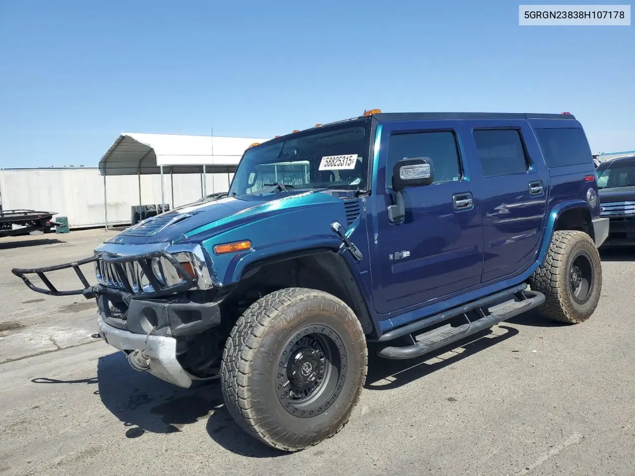 2008 Hummer H2 VIN: 5GRGN23838H107178 Lot: 58825315