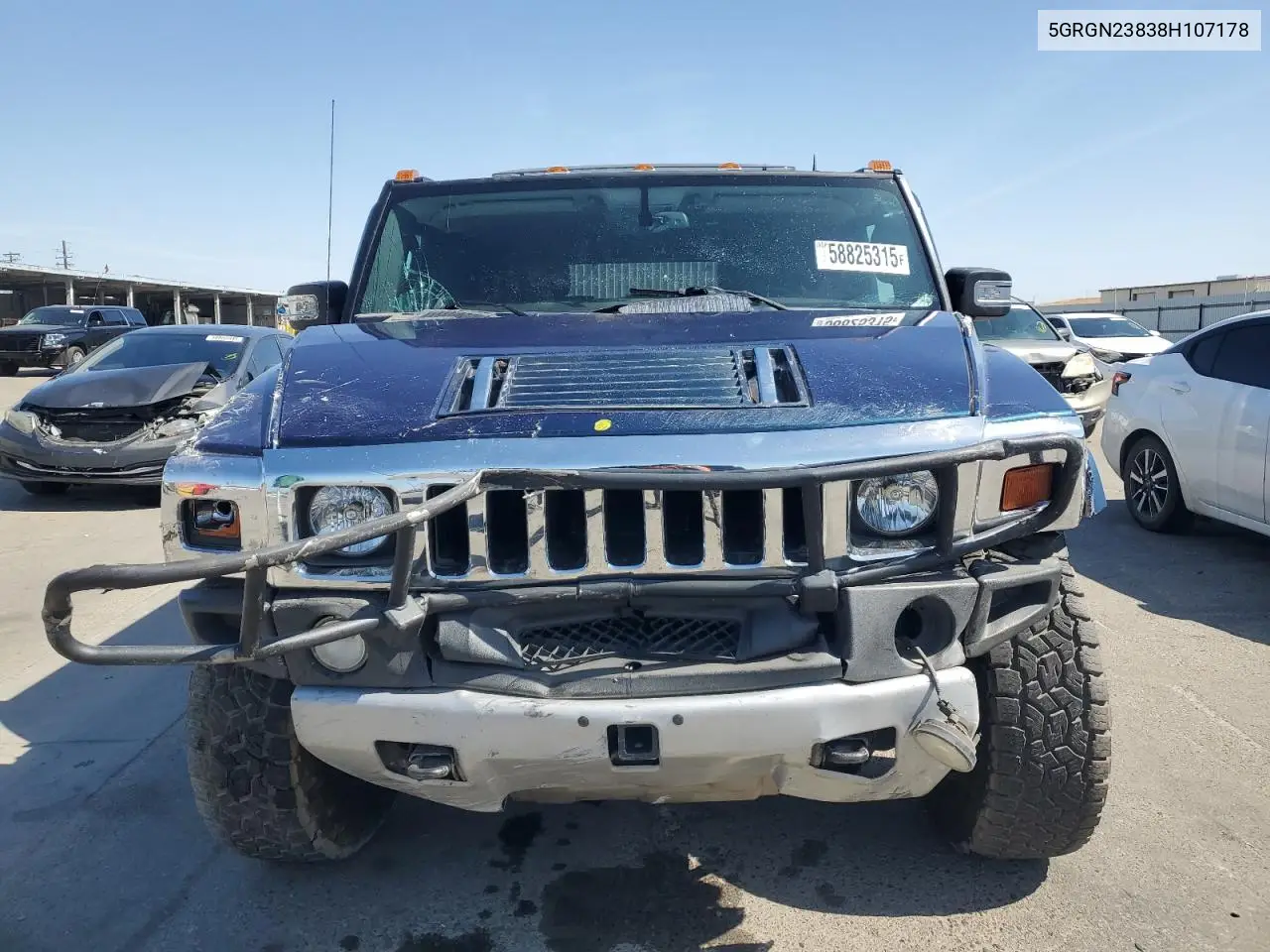 2008 Hummer H2 VIN: 5GRGN23838H107178 Lot: 58825315
