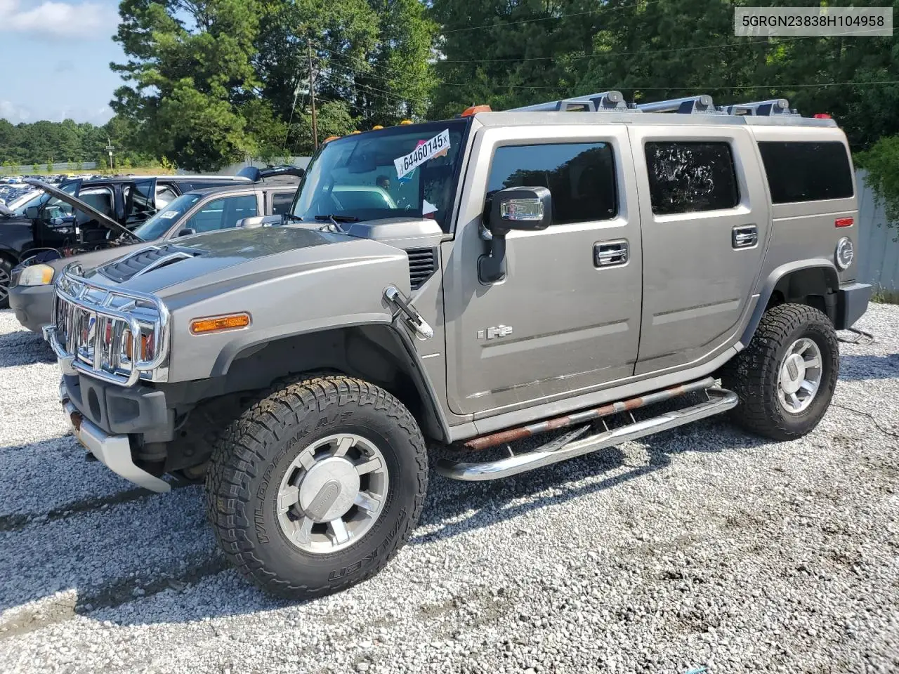 2008 Hummer H2 VIN: 5GRGN23838H104958 Lot: 64460145