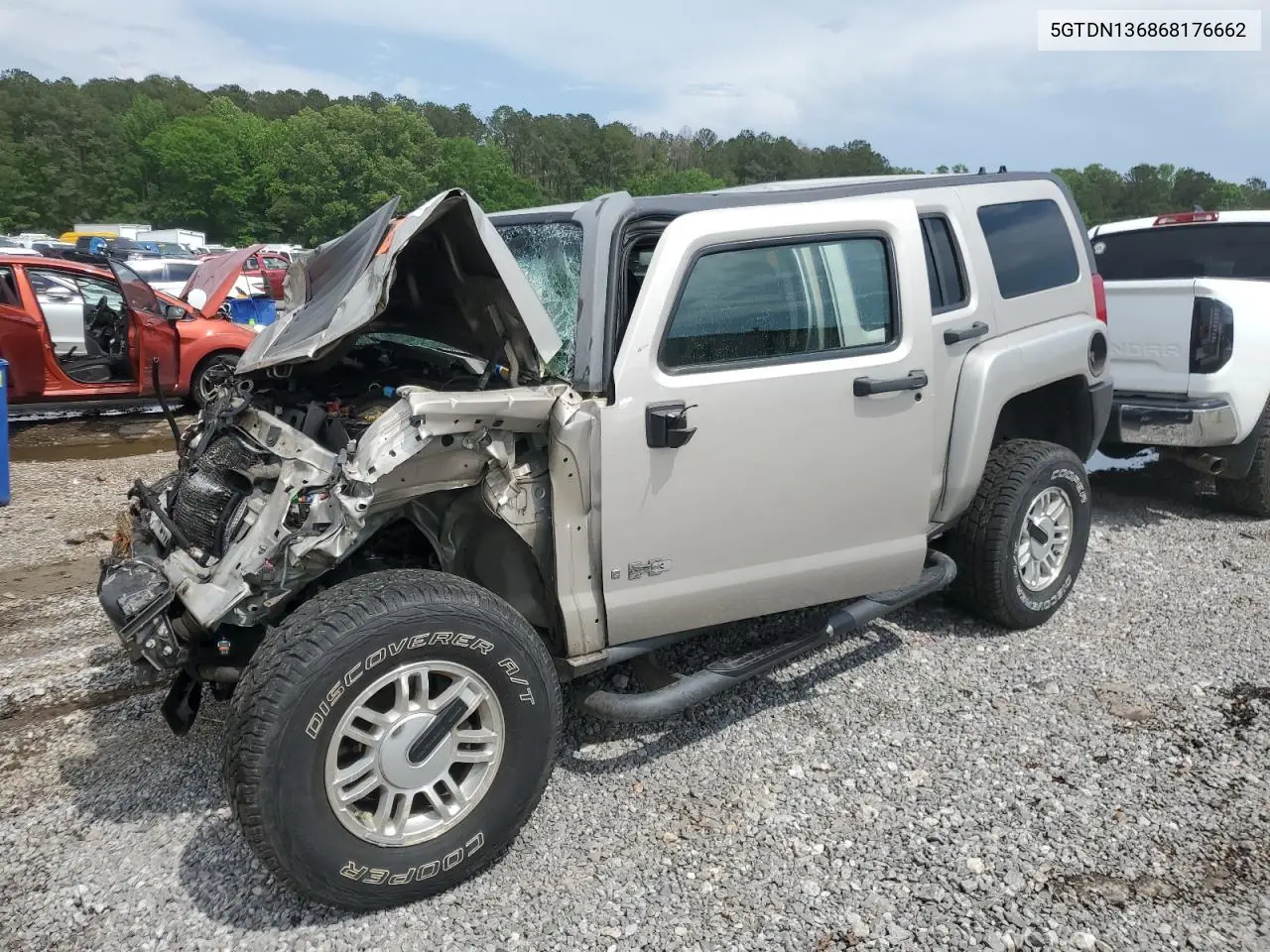2006 Hummer H3 VIN: 5GTDN136868176662 Lot: 54173425