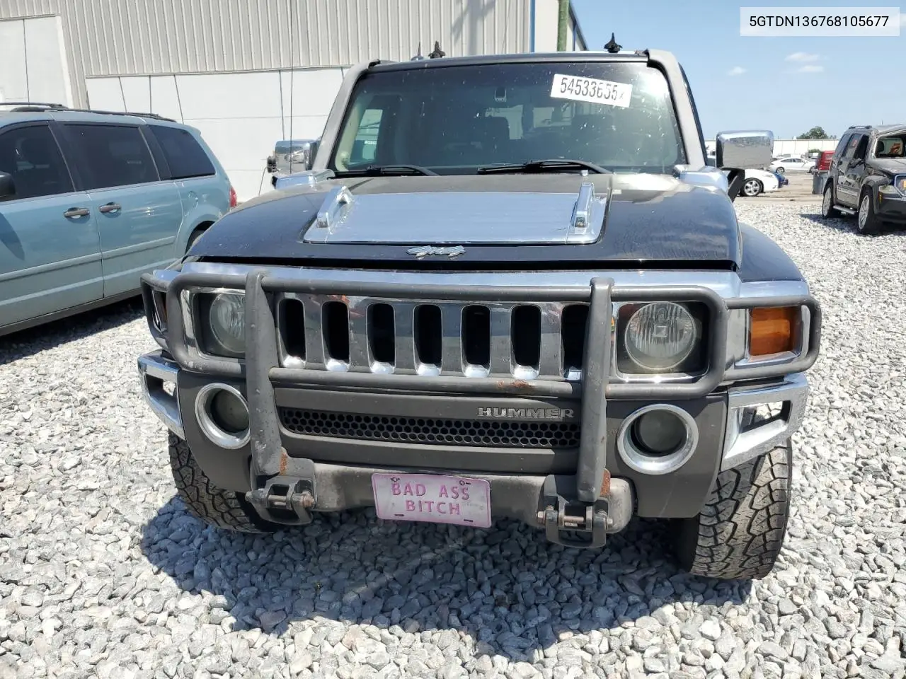 2006 Hummer H3 VIN: 5GTDN136768105677 Lot: 54533655