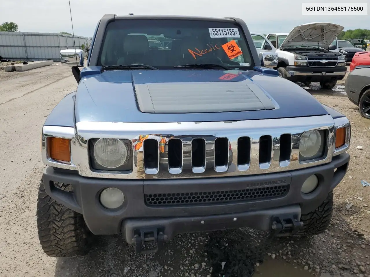 2006 Hummer H3 VIN: 5GTDN136468176500 Lot: 55115135