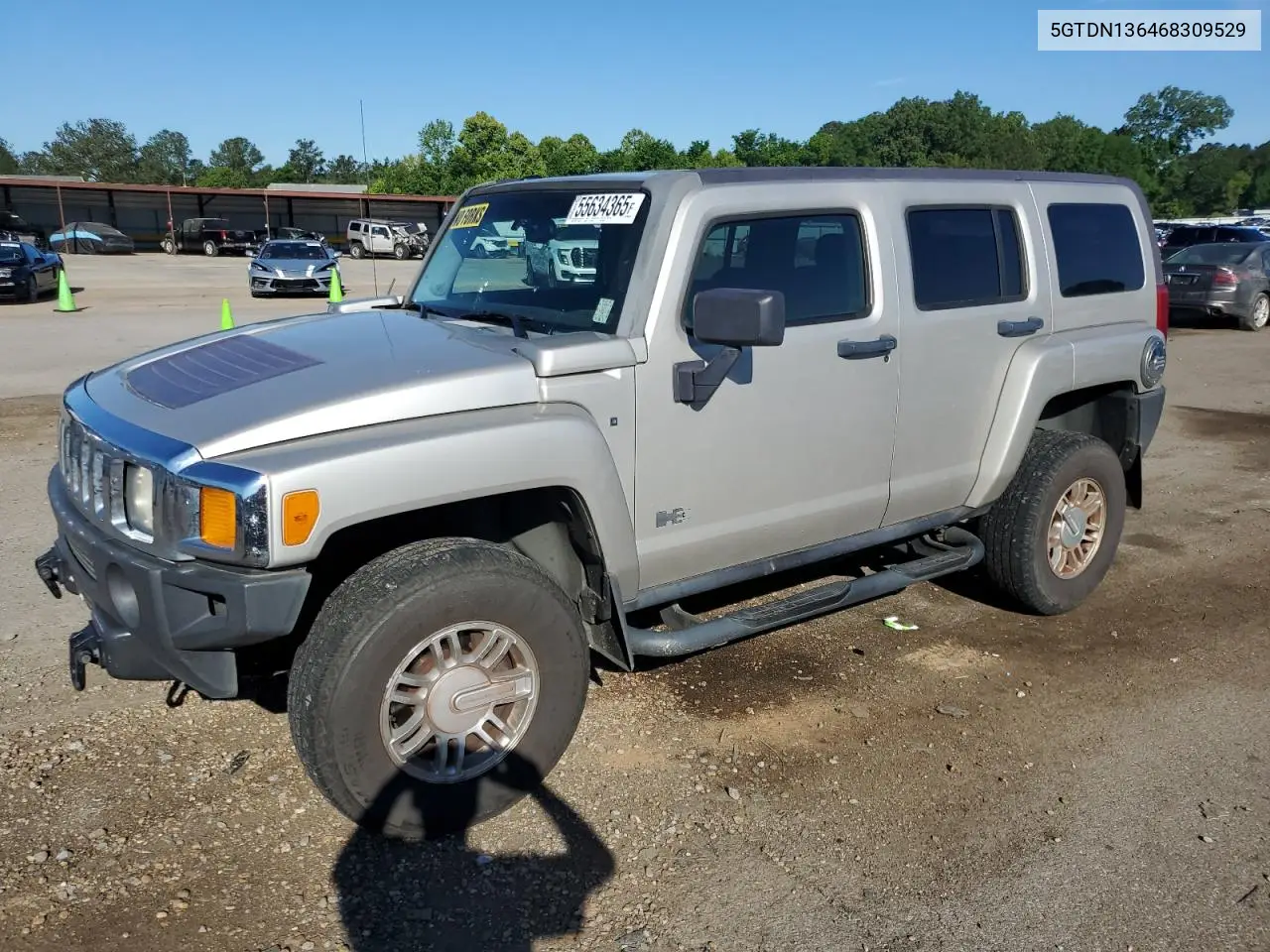 2006 Hummer H3 VIN: 5GTDN136468309529 Lot: 55634365